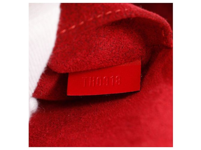 Borsa Louis Vuitton Sablon in pelle Epi rossa Rosso - vista 13