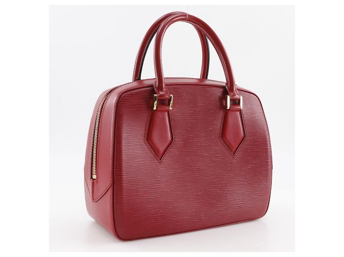 Borsa Louis Vuitton Sablon in pelle Epi rossa Rosso - vista 3