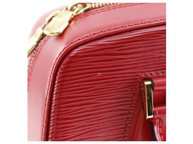 Borsa Louis Vuitton Sablon in pelle Epi rossa Rosso - vista 8
