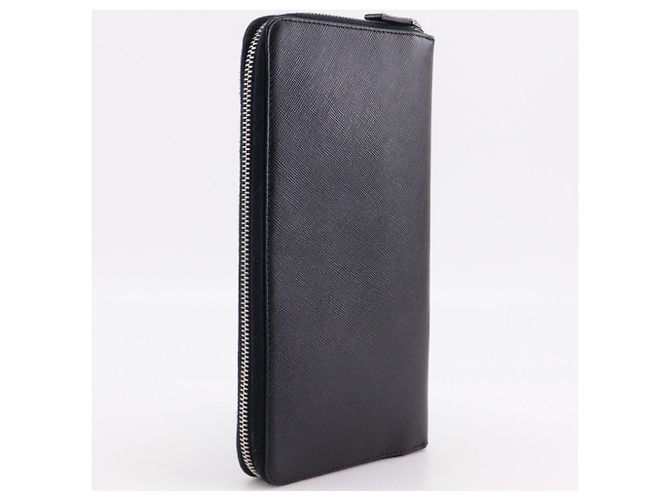 Prada Saffiano Black Men's Long Wallet - view 3