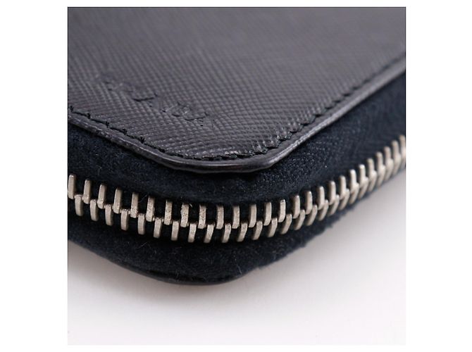 Prada Saffiano Black Men's Long Wallet - view 4