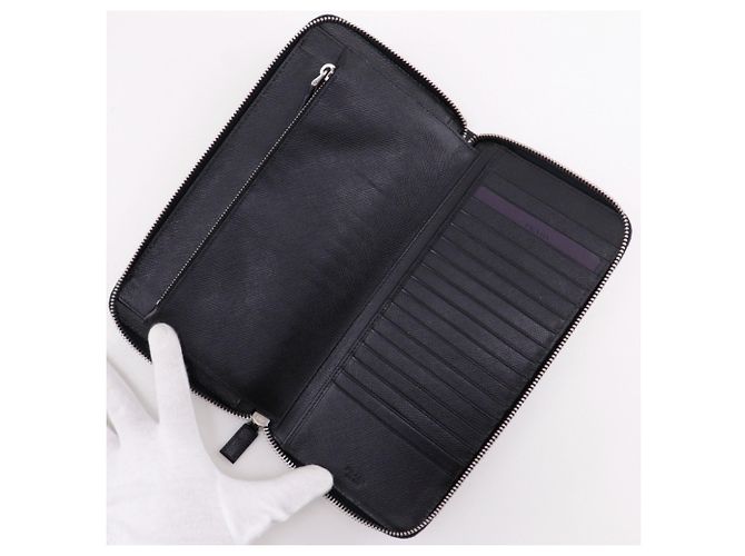 Prada Saffiano Black Men's Long Wallet - view 5