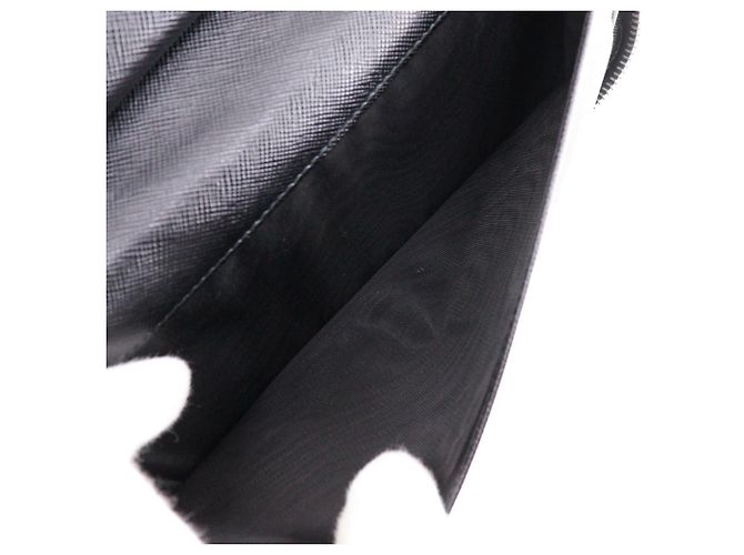 Prada Saffiano Black Men's Long Wallet - view 8