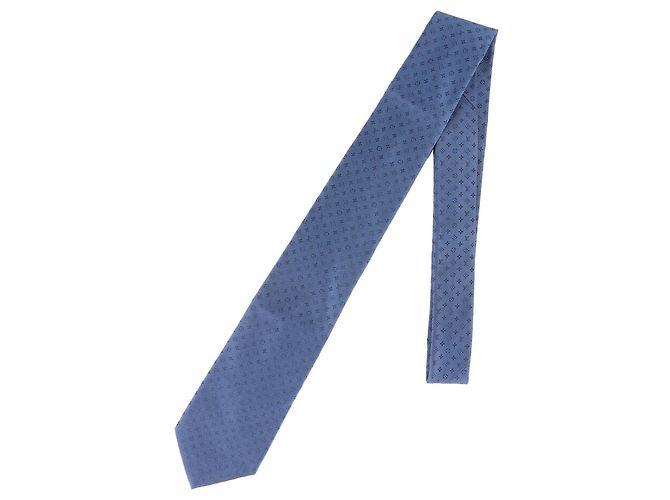Louis Vuitton Neo Monogram Silk Tie Blue - view 2