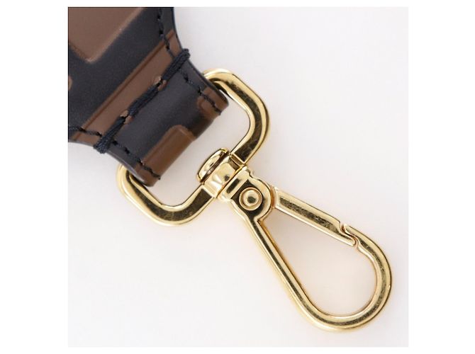 Zucca Fendi Mini Strap You in pelle di vitello marrone - vista 7