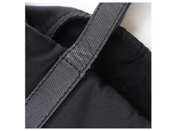 Tote Borsa a spalla 2 in 1 Prada in nylon nero - vista 13
