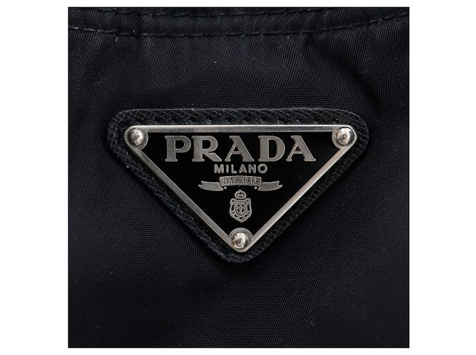 Tote Borsa a spalla 2 in 1 Prada in nylon nero - vista 18