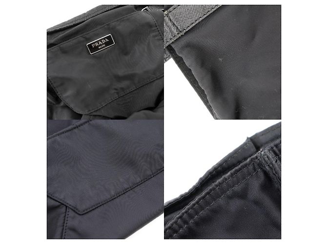 Tote Borsa a spalla 2 in 1 Prada in nylon nero - vista 9