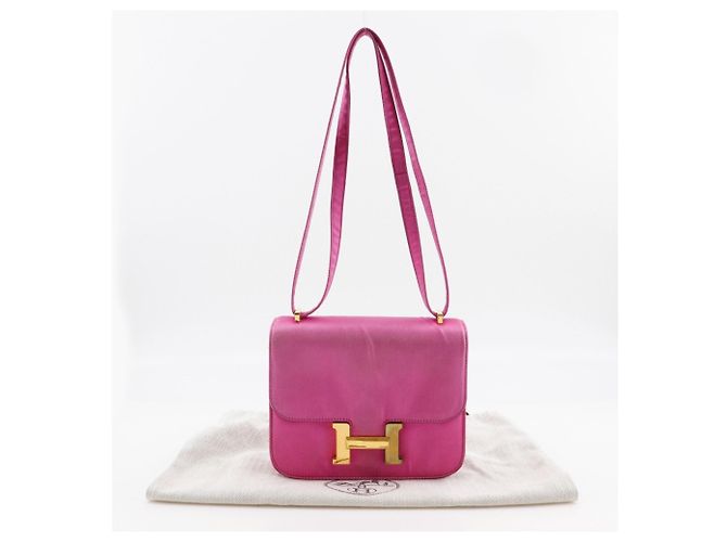 Borsa a Spalla Constance Mini 18 di Hermès Rosa - vista 20