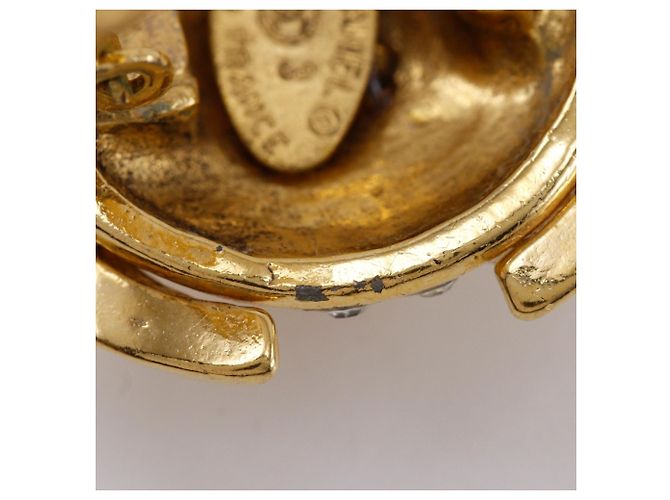 Vintage Chanel Coco Mark Clip Ohrringe Golden - Ansicht 13