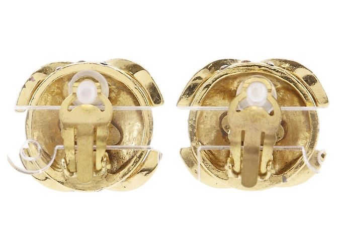 Vintage Chanel Coco Mark Clip Ohrringe Golden - Ansicht 3
