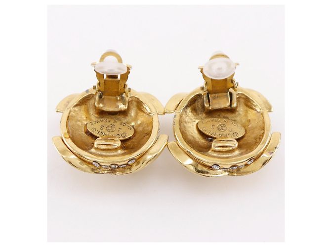 Vintage Chanel Coco Mark Clip Ohrringe Golden - Ansicht 4