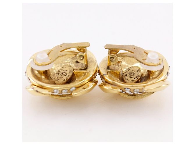 Vintage Chanel Coco Mark Clip Ohrringe Golden - Ansicht 5