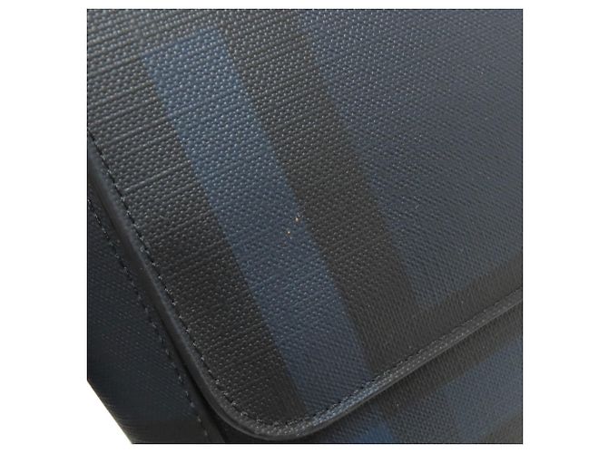 Borsa a spalla in PVC con motivo check Burberry Nero Blu - vista 11
