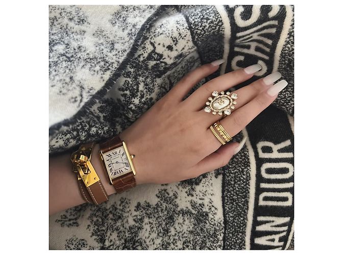 Hermès Bracciale Hermes Kelly Double Tour marrone M - vista 2