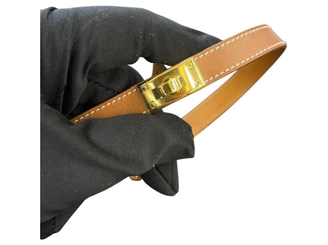 Hermès Bracciale Hermes Kelly Double Tour marrone M - vista 4
