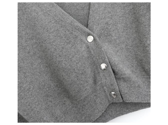 Alaïa Cardigã Escultural de Cashmere Corto Alaia Cinza - vista 3
