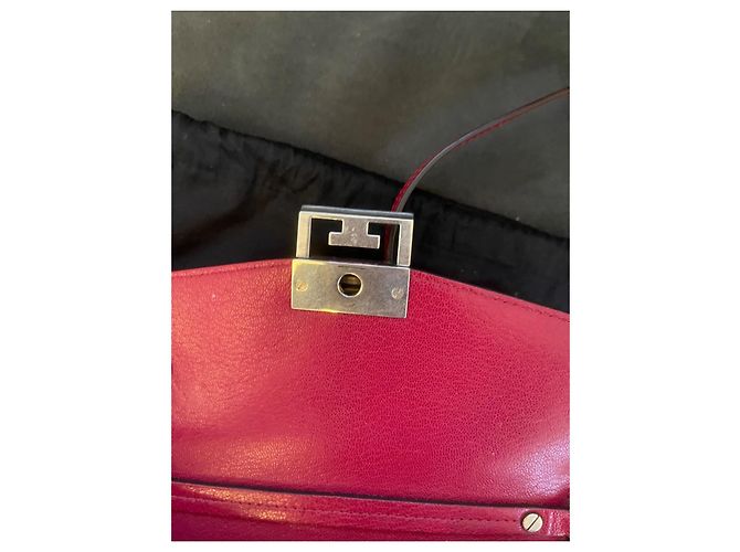 Borsa a mano Givenchy GV3 in pelle bordeaux Rosso - vista 15