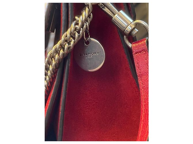 Borsa a mano Givenchy GV3 in pelle bordeaux Rosso - vista 5