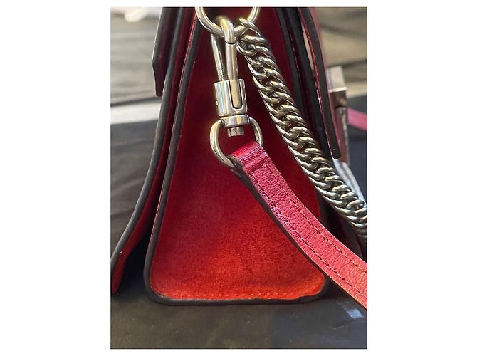 Borsa a mano Givenchy GV3 in pelle bordeaux Rosso - vista 7
