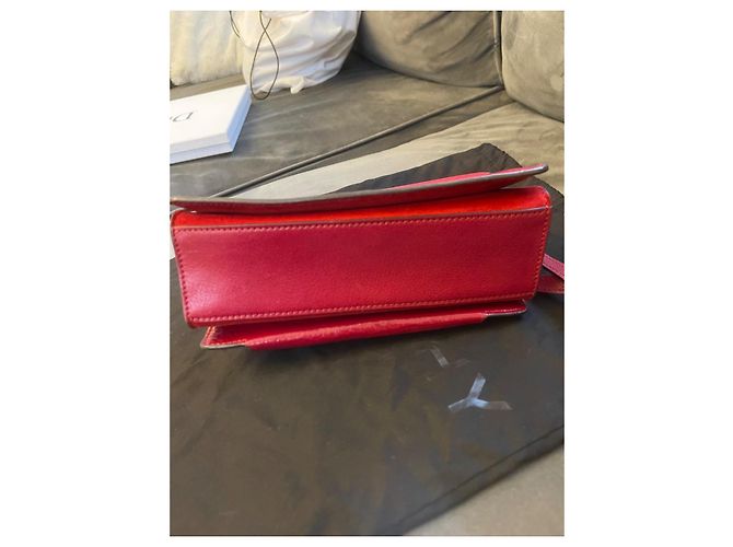 Borsa a mano Givenchy GV3 in pelle bordeaux Rosso - vista 8