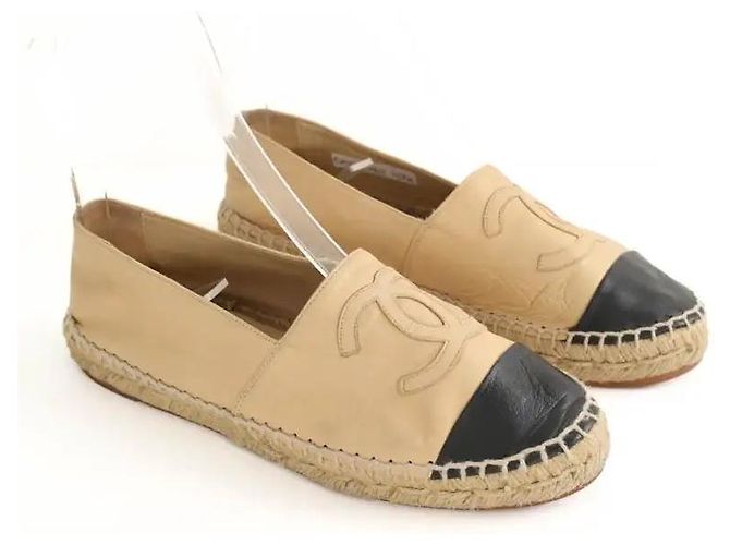 Chanel Beige Leder-Espadrilles - Ansicht 3