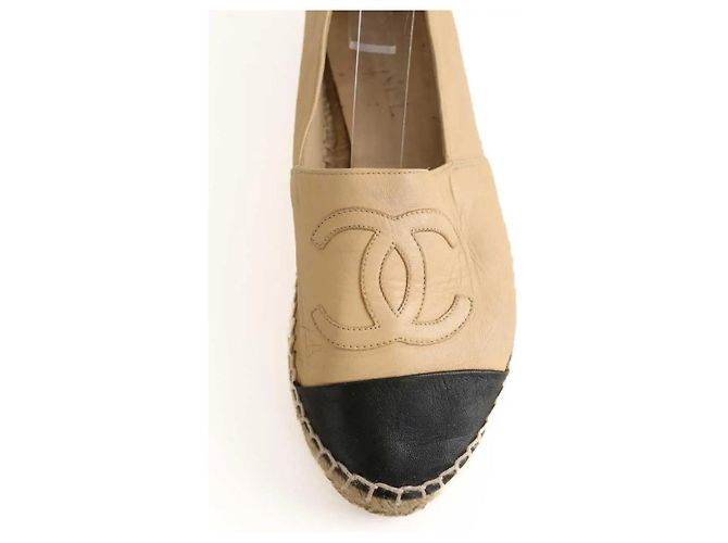 Chanel Beige Leder-Espadrilles - Ansicht 4