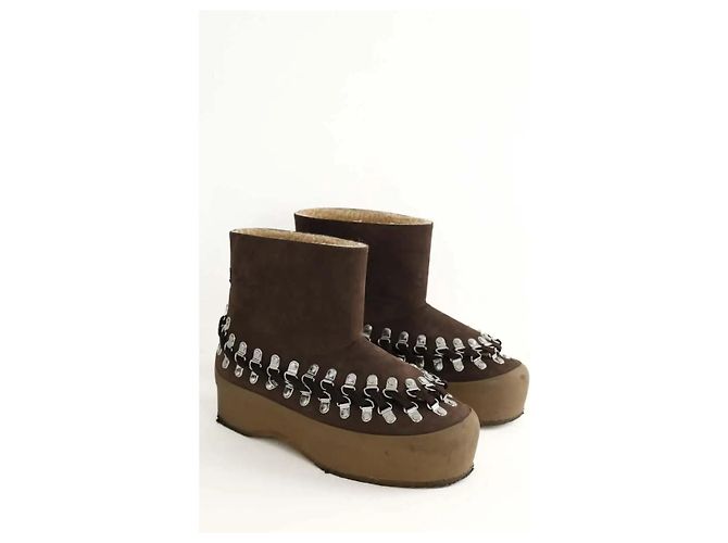 Autre Marque Brown suede boots - view 3