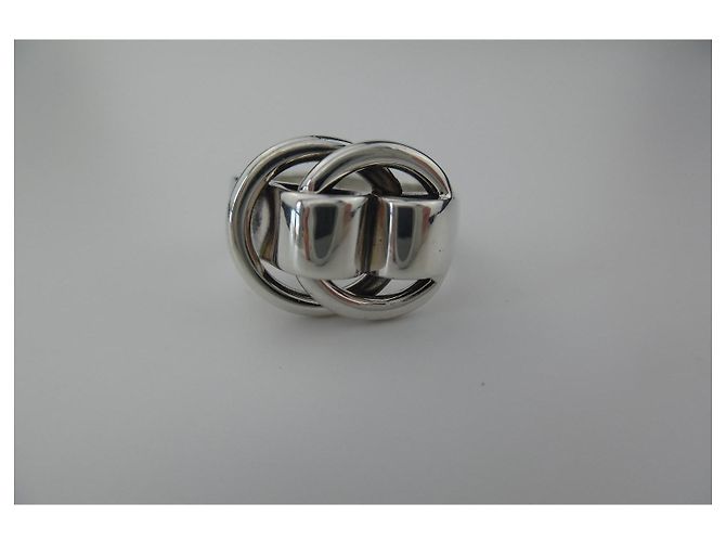Anello in argento sterling 925 NOEUD COULANT Hermès Paris - vista 2