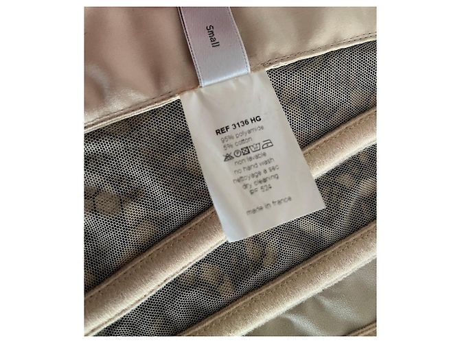 Autre Marque Cadolle Paris - Top oder Korsett Maison Cadolle Paris - Schwarze Spitze und Puder T. S Beige - Ansicht 12