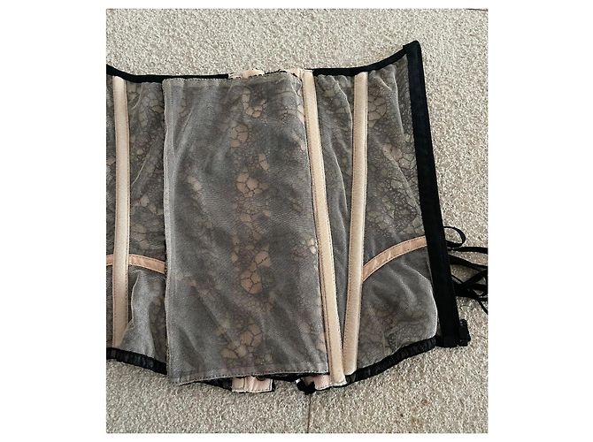 Autre Marque Cadolle Paris - Top oder Korsett Maison Cadolle Paris - Schwarze Spitze und Puder T. S Beige - Ansicht 15