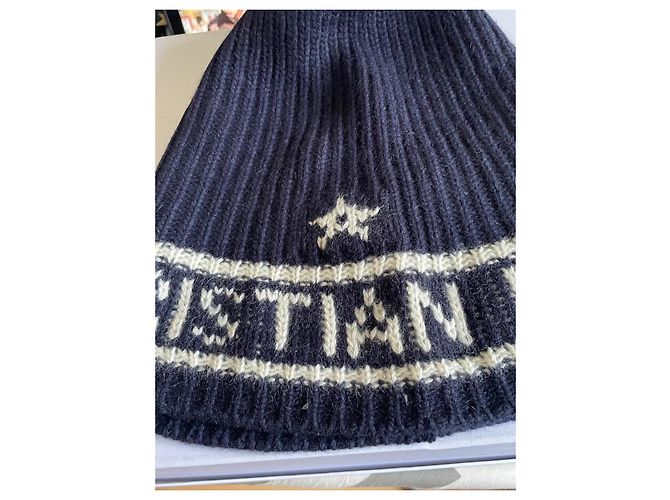 Berretto Dior in lana e cashmere blu navy - vista 3