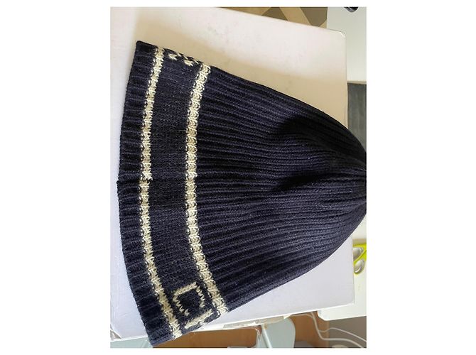 Berretto Dior in lana e cashmere blu navy - vista 4
