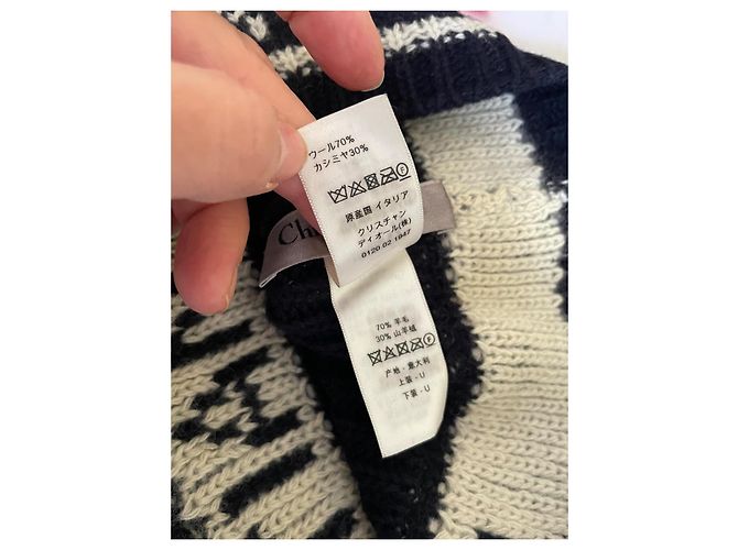 Berretto Dior in lana e cashmere blu navy - vista 6