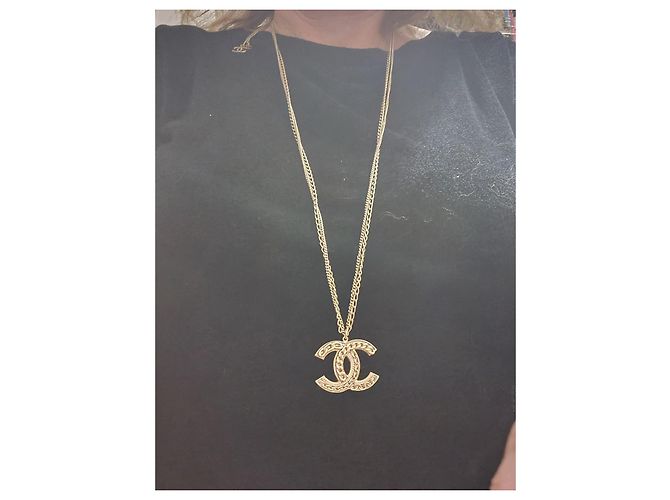 Collana Chanel a Doppia Catena Oro D'oro - vista 5