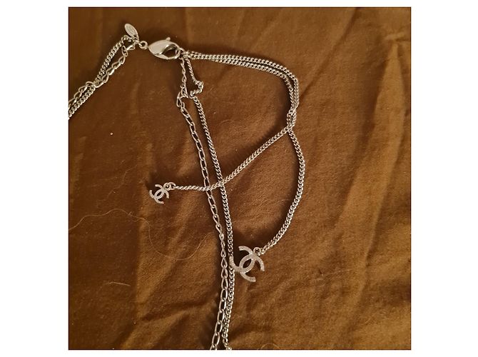 Collana Chanel a Doppia Catena Oro D'oro - vista 6