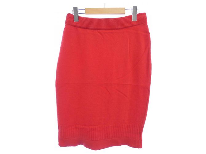 Falda de cachemira Chanel Roja - vista 2