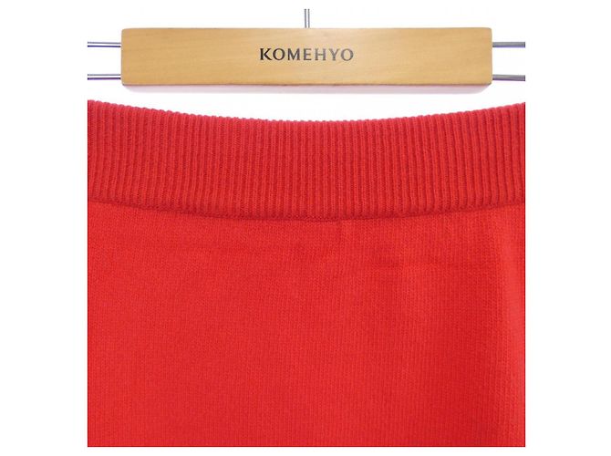 Falda de cachemira Chanel Roja - vista 5