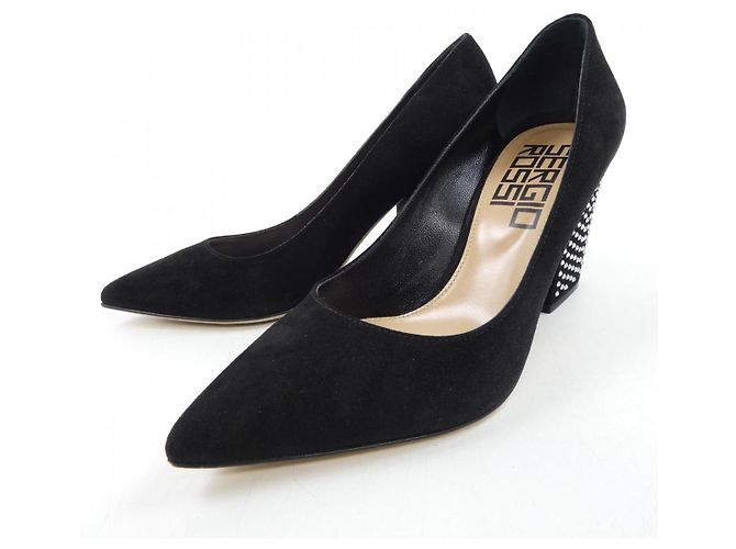 Autre Marque Décolleté in pelle Sergio Rossi Nero - vista 3
