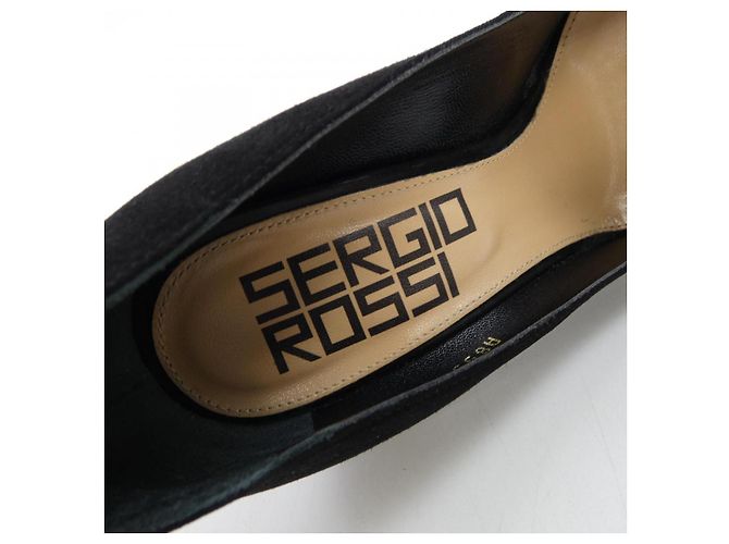 Autre Marque Décolleté in pelle Sergio Rossi Nero - vista 6