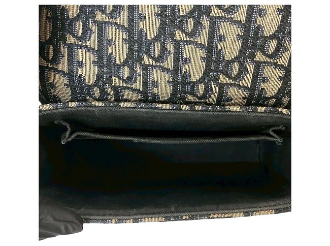 Mini borsa a spalla in tela e pelle obliqua 30 Montaigne Christian Dior Blu Blu navy - vista 10