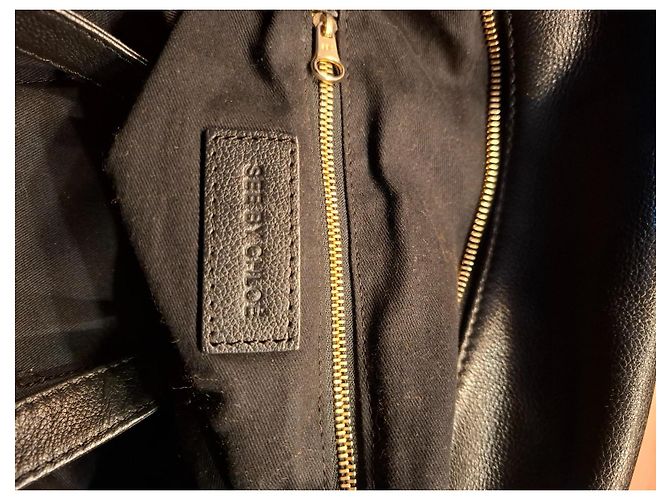 Borsa See by Chloé in pelle di agnello nera Nero - vista 3