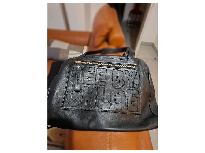 Borsa See by Chloé in pelle di agnello nera Nero - vista 9