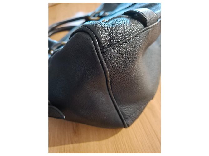 Borsa a mano Céline in pelle di struzzo nera Nero - vista 5