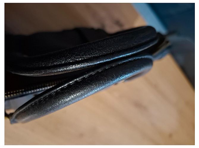 Borsa a mano Céline in pelle di struzzo nera Nero - vista 7
