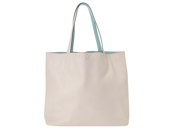 Hermès Borsa Tote Double Sens 45 in Blu Atoll e Grigio Perla - vista 2