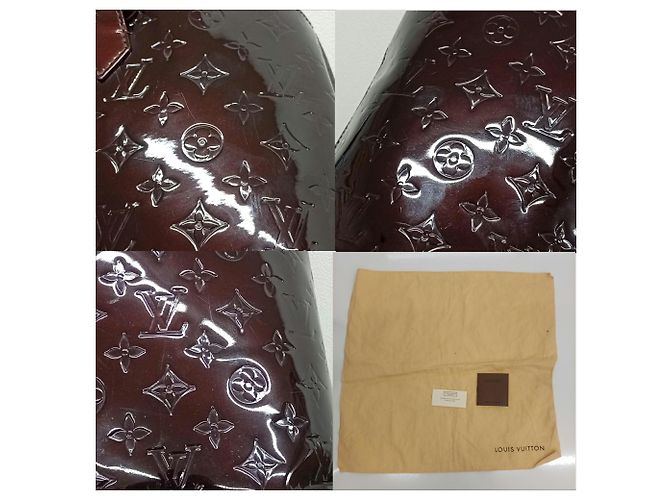 Borsa Louis Vuitton Vernis Amaranth Wilshire MM Bordò - vista 10