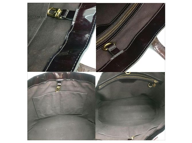 Borsa Louis Vuitton Vernis Amaranth Wilshire MM Bordò - vista 9