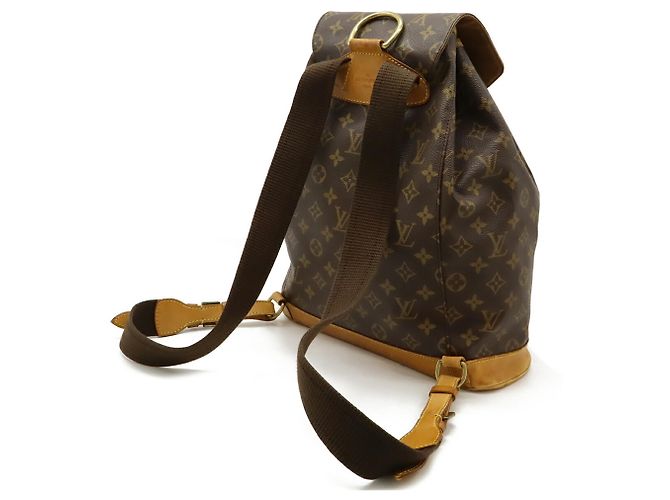 LOUIS VUITTON Zaino Montsouris GM Monogram Marrone - vista 3