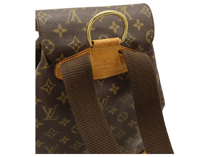 LOUIS VUITTON Zaino Montsouris GM Monogram Marrone - vista 5